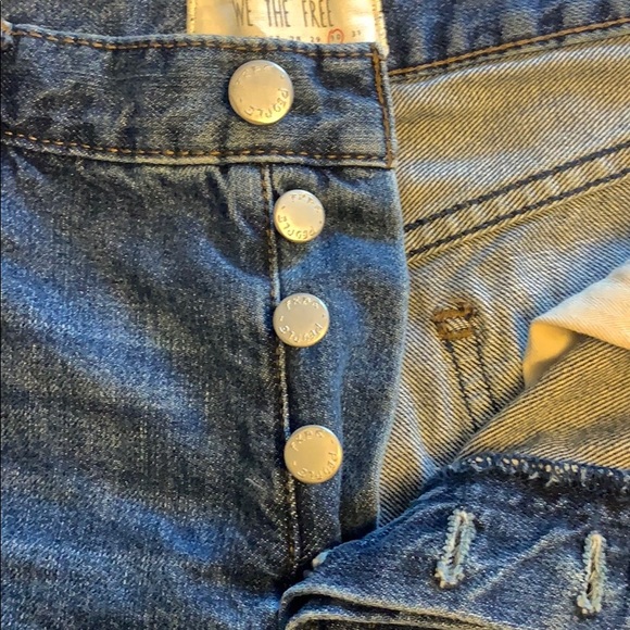 Free People Cut-Off  High Waisted Denim Shorts - Picture 3 of 5